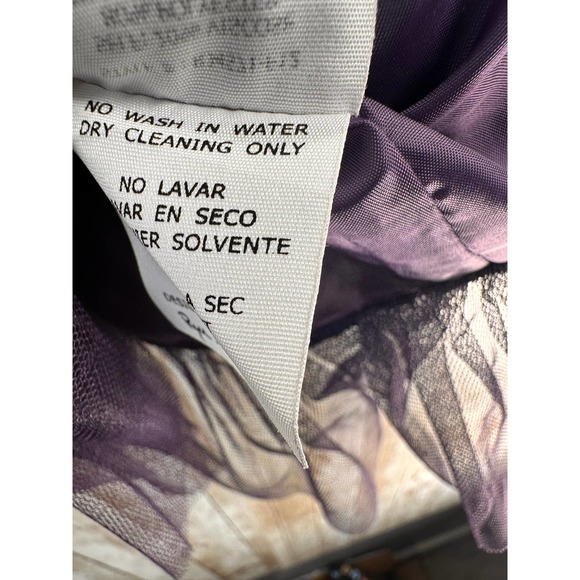 Anthropology by Ryu Women's Coat Size Medium Purple Fur Trim Pockets Buttons - Picture 7 of 11